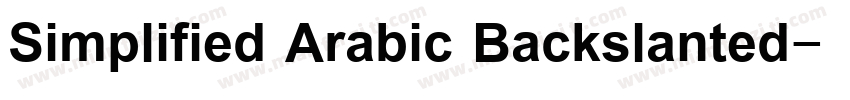 Simplified Arabic Backslanted字体转换
